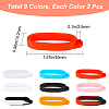 Gorgecraft 18Pcs 9 Colors Silicone Pendant SIL-GF0001-21-2