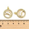 Brass Micro Pave Clear Cubic Zirconia Pendants KK-K365-01G-03-3