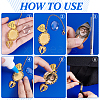 2Pcs 2 Styles Brass & Alloy Heart Wing Graduation Tassel Memorial Photo Charms HJEW-PH02195-02-3