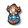 Cow with Beanie Cap Silicone Focal Beads SIL-M006-03G-1