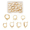 Fashewelry 14Pcs 7 Styles Brass Hoop Earrings KK-FW0001-07-9