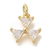 Rack Plating Brass Micro Pave Cubic Zirconia Charms KK-I720-39G-1