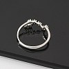 Constellations Rhodium Plated 925 Sterling Silver Micro Pave Clear Cubic Zirconia Adjustable Rings for Women RJEW-P130-01P-H-3