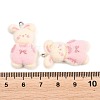 Flocking Opaque Resin Pendants RESI-P053-04C-P-3