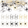  24Pcs 6 Color Glass Spider Pendant FIND-TA0003-07-10