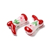 Boot Baking Paint Glass Enamel  Beads LAMP-C020-02N-2