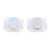 Electroplate Transparent Glass Beads GLAA-T022-03-B01-2