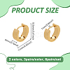 6 Pairs 2 Colors 304 Stainless Steel Huggie Hoop Earrings EJEW-GO0001-07-2