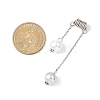 Round ABS Plastic Imitation Pearl Pendants PALLOY-JF04684-01-2