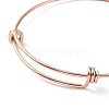 201 Stainless Steel Wire Wrap Extensible Bangle for Women BJEW-P285-04RG-3