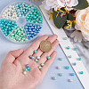 ARRICRAFT 300Pcs 6 Colors Baking Painted Pearlized Glass Pearl Round Beads HY-AR0001-07-3