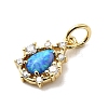 Synthetic Opal Teardrop Charms KK-H089-04A-02-2