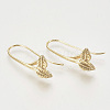 Brass Earring Hooks KK-T027-115G-1