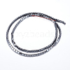 Non-magnetic Synthetic Hematite Beads Strands G-P338-15A-3x3mm-2