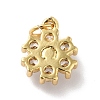 Rack Plating Brass Micro Pave Cubic Zirconia Charms KK-A160-22G-4