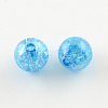 Bubblegum AB Color Transparent Crackle Acrylic Round Beads CACR-R011-20mm-12-1