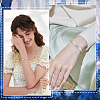6Pcs C-Shaped 201 Stainless Steel Grooved Cuff Bangles STAS-BBC0008-40-5
