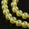 Transparent Spray Painted Glass Bead Strands DGLA-R050-4mm-07-1