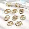 Brass Micro Pave Cubic Zirconia Hoop Earrings EJEW-P322-01G-1