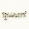 Non-Tarnish Fashionable Stainless Steel Word Charms X-STAS-R059-42-1