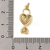 Rack Plating Brass Micro Pave Cubic Zirconia Pendants ZIRC-F142-12F-G-3