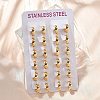 304 Stainless Steel Polishing effect Hoop Earrings EJEW-M001-29C-G-2