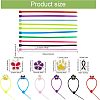 CHGCRAFT 32Pcs 8 Style Awareness Ribbon & Butterfly & Flower & Claw Print Alloy Enamel European Beads DIY-CA0004-95-2