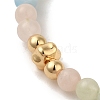 4mm Round Natural Morganite Beaded Bracelets BJEW-P318-03G-06-2