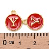 Golden Plated Alloy Enamel Charms X-ENAM-S118-03Y-3