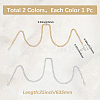 2Pcs 2 Colors Alloy Twisted Nose Chains Face Chains with Teardrop Plastic Imitation Pearl PURS-CY0001-01-2