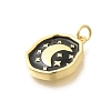 Rack Plating Brass Enamel Pendants KK-L225-029G-05-2