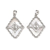 Brass Micro Pave Clear Cubic Zirconia Pendant Bails KK-H524-18P-1