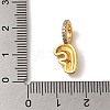 Brass Micro Pave Cubic Zirconia Pendants KK-K345-13F-G-3