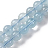 Natural Aquamarine Bead Strands G-J376-23-8mm-A-1