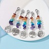 Chakra Gemstone Chips Pendant Decorations HJEW-JM01268-2