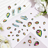 94Pcs 6 Style Glass Rhinestone Cabochons GLAA-FG0001-15-5