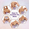 Square Paper Biscuit Boxes with Heart Clear Window CON-TAC0001-12C-02-3
