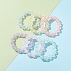Transparent Acrylic Beads Stretch Bracelet Set for Kids BJEW-JB06502-3