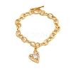 Brass Micro Pave Cubic Zirconia Bracelets BJEW-U008-16G-1