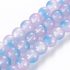 Spray Painted Glass Beads Strands GGLA-S058-001E-03-1