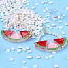 Craftdady 100Pcs 10 Colors Transparent Enamel Acrylic Beads TACR-CD0001-10-20