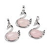 Natural Rose Quartz Pendants G-M385-04P-C-1