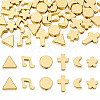 36Pcs 6 Styles Brass Beads KK-TA0002-07-1