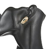 Paua Shell & Brass Stud Earrings for Women EJEW-JE07473-02-2