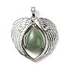 Natural Green Aventurine Teardrop Pendants KK-K331-02P-04-2