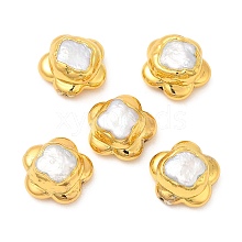 Baroque Style Natural Keshi Pearl Flower Beads KK-M251-18G