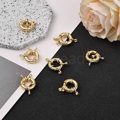 Rack Plating Brass Spring Ring Clasps LS-KK-D399-A-G-NF-1