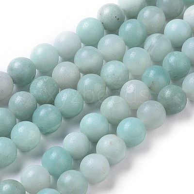 Round Natural Amazonite Bead Strands X-G-I183-02-8mm-1