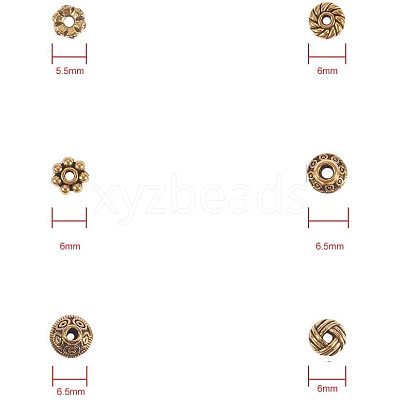 Zinc Alloy Spacer Beads PALLOY-PH0012-28-1