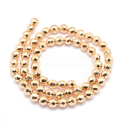Electroplate Non-magnetic Synthetic Hematite Beads Strands G-L485-03A-LG-1